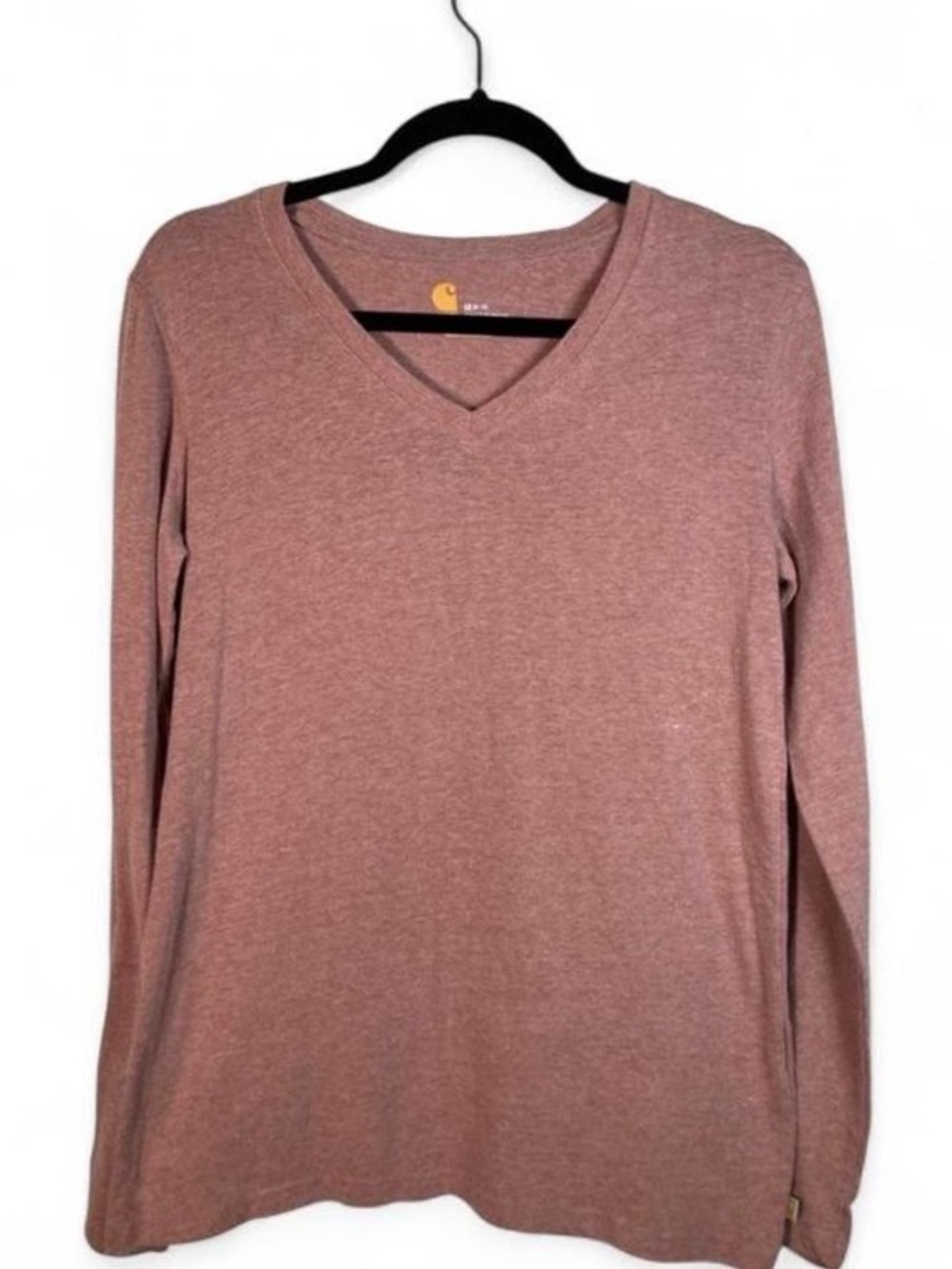 Carhartt Women's Pink Relaxed Fit V-Neck Top Sz M Workwear Streetwear